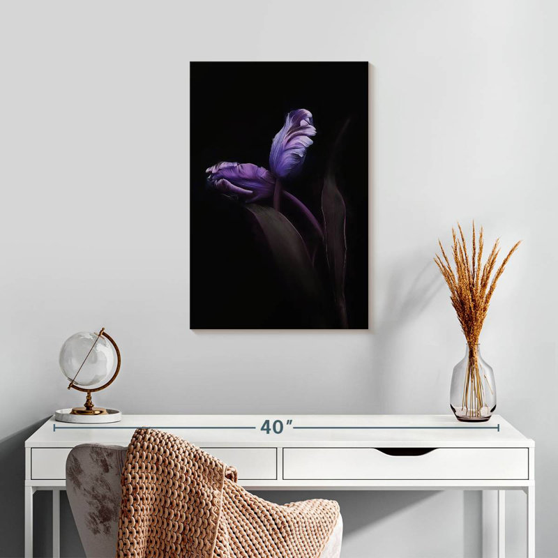 Harnek Violet Flower Buds, 24" H x 16" W