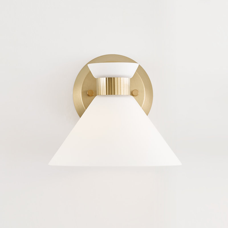 Petite applique murale 1 lumière Belcarra, Laiton satiné