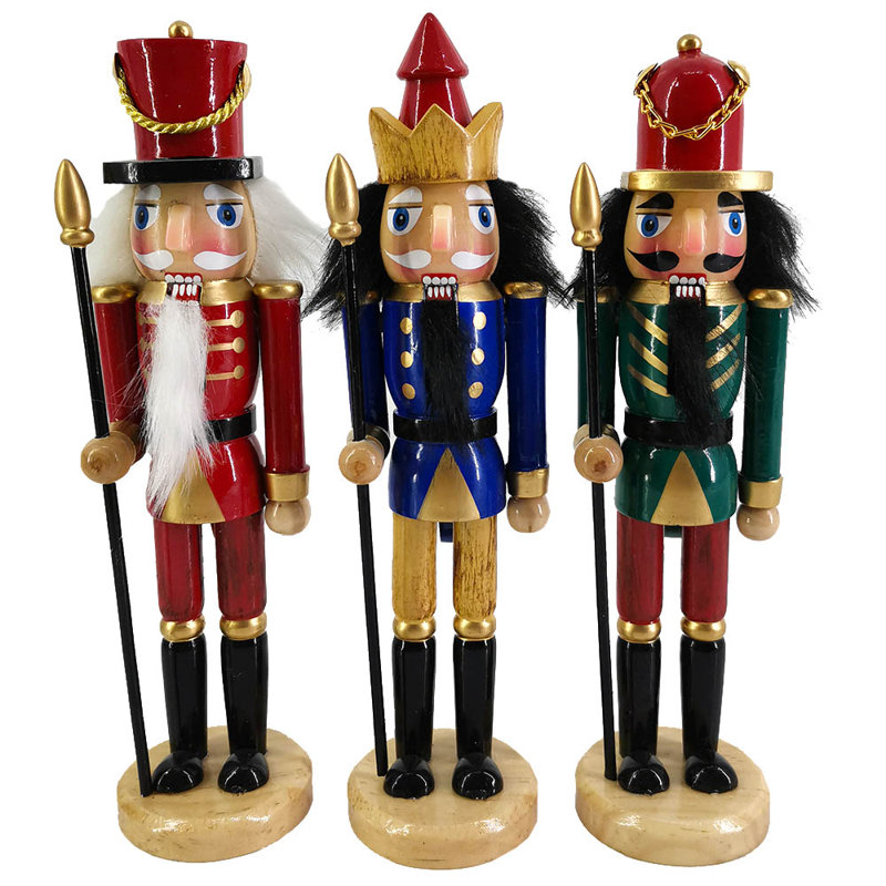 Ensemble de 3 figurines ornementales à suspendre casse-noisette Woodsmen