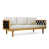 Light Gray Cushion/Teak Frame