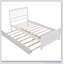 Lit plateforme avec lit gigogne, blanc