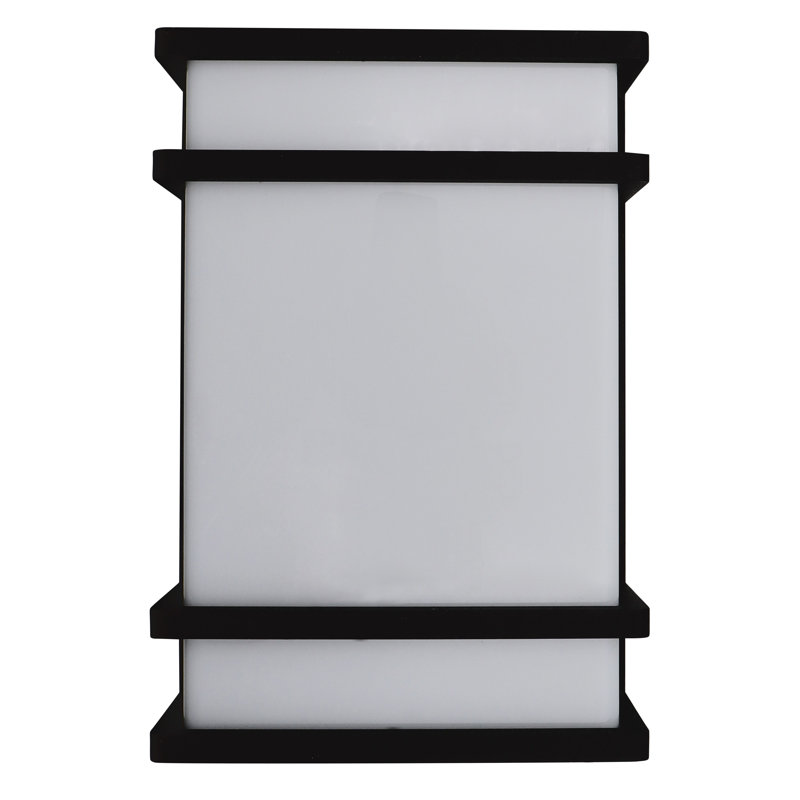 3cct Led Wall Scone Square Light, Matte Black