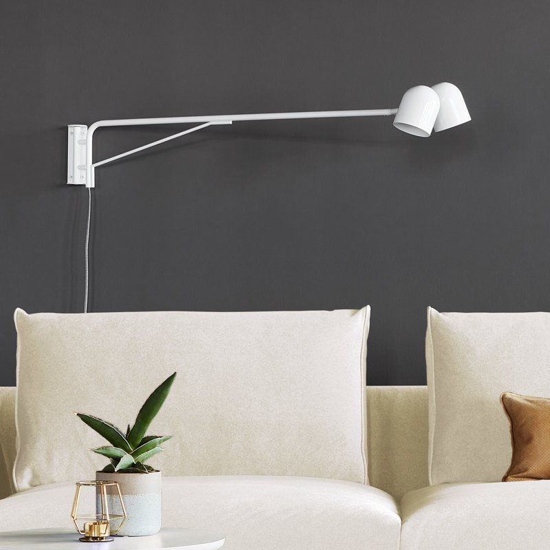 Lampe à bras pivotant tandem, Blanc