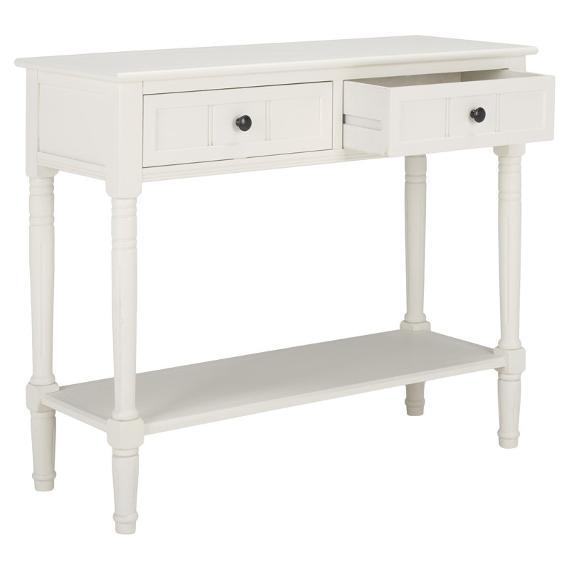 Console en bois massif 35,8 po Malmesbury, Crème patinée