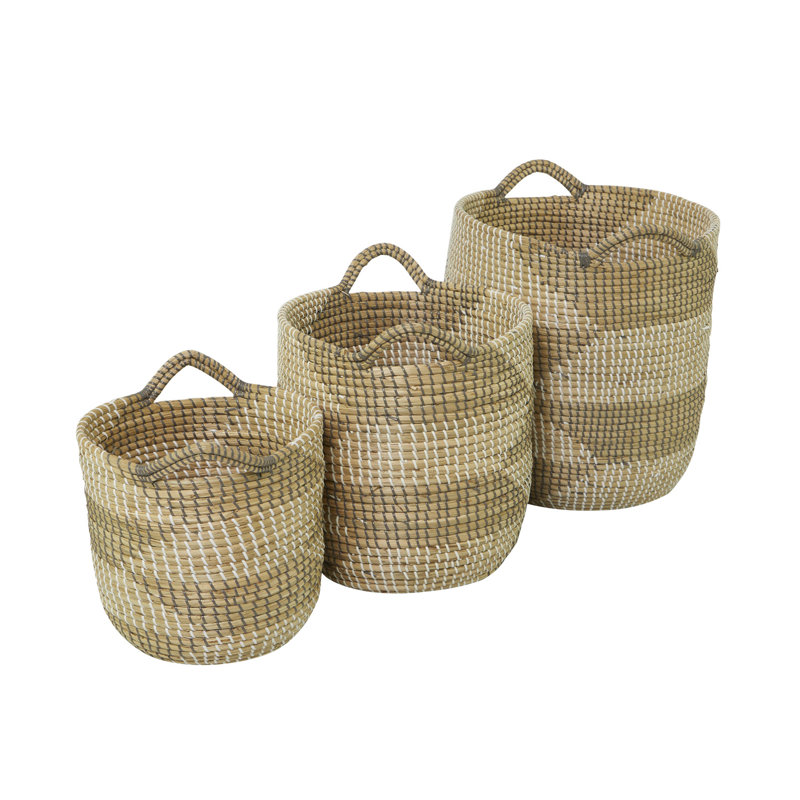 3 Piece Wicker Basket Set