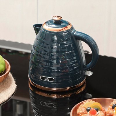 HOMCOM 1.7 L Whistling Electric Tea Kettle