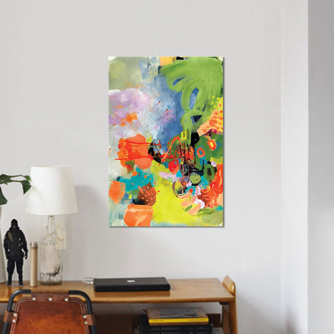 « summer surprise », reproduction sur toile, H 26 po x l 18 po x P 1,5 po, Toile tendue, Pas de tapis