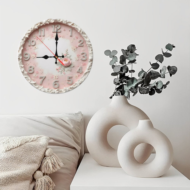 Orné-Floral-Horloge-Face