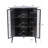 Modern 3-tier Corner Storage Cabinet With Tempered Glass Doors, Removeable Shelves & Metal Frame