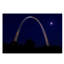 Fillmer 'St. «Louis Arch with Starburst Moon», reproduction de photo sur toile tendue-30365205
