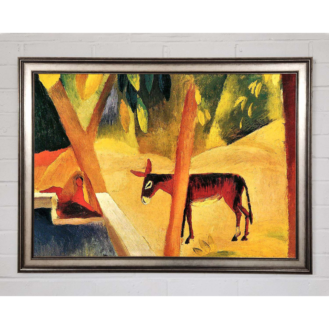 August Macke Esel in den Palmen - Einzelne Bilderrahmen Kunstdrucke