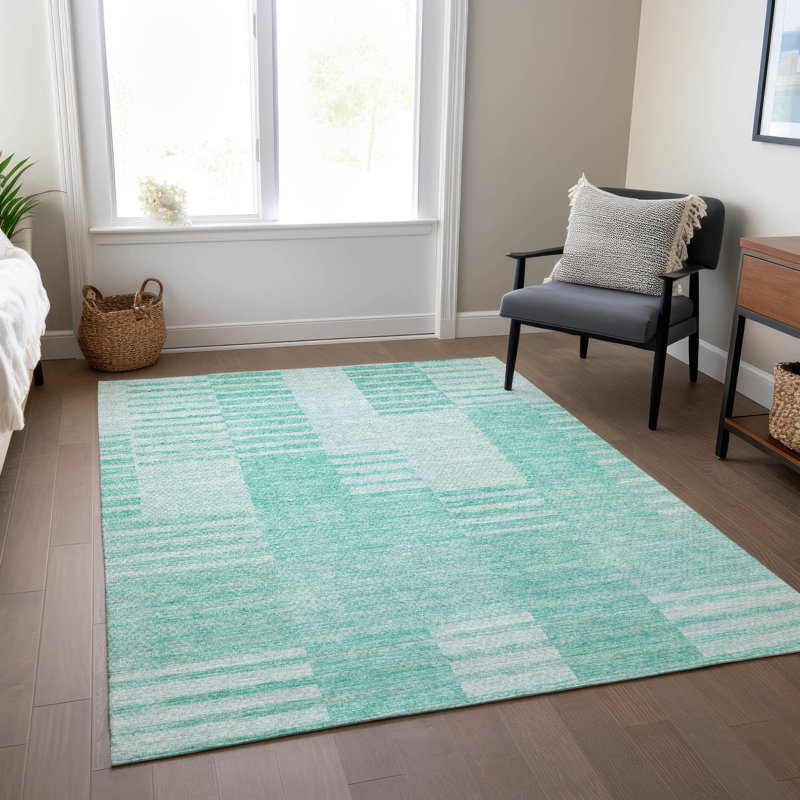 Granier Washable Striped Indoor / Outdoor Rug, Rectangle 8' x 10'