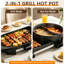 Poêle à barbecue électrique 2 en 1 antiadhésive portative Teppanyaki Home Bbq
