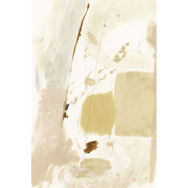 Markings In Beige I - Painting, Wrapped Canvas, 91cm H x 61cm W
