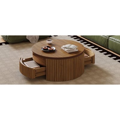 Round Coffee Table with Storage