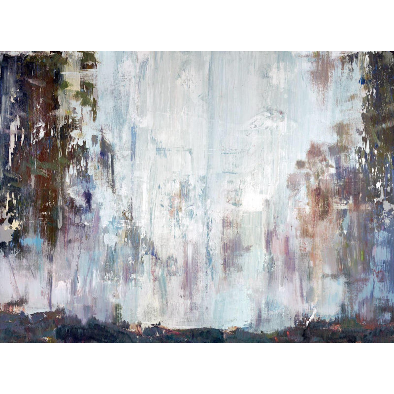 «Mist» par l'artiste, Toile encadrée noire, H 40 po x l 60 po x P 1,5 po