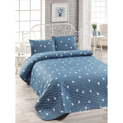 Ensemble de courtepointe avec taies d'oreiller, léger, toutes saisons, imprimé numériquement, 65% coton - doux, durable, lavable à la machine