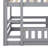 Twin-Over-Twin Bunk Bed In House Design, Complete With Fence And Door-1034952751