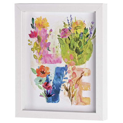 Framed Art Love Floral 8X10