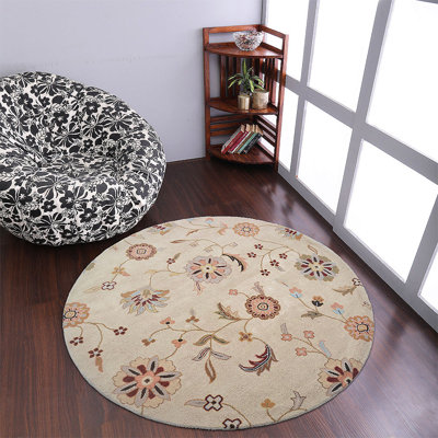 Tapis rond en laine touffeté à la main Hollander