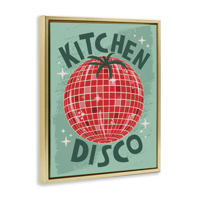  «Kitchen Disco Tomato», art mural sur toile par Lisa Perry White
