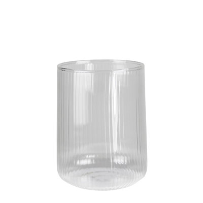 Boule basse nervurée Jolie, verre capacité 12 oz