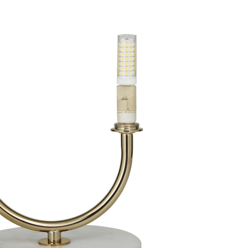 Lampe de table Ariza Cole and Gray, Or, H 18,45 po x l 9,9 po x P 11 po