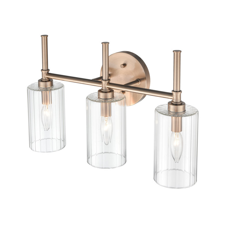 Éclairage de salle de bain à intensité variable Reinholds, Or moderne, 3