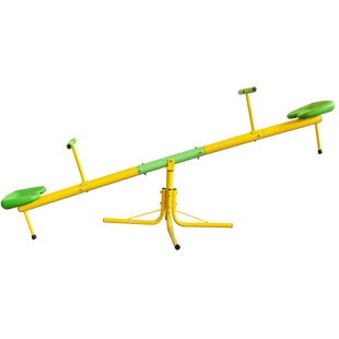 Kids Seesaw, Spinning Teeter Totter, 220lbs Capacity Kids Outdoor Playground Equipment, Swiveling 360 Degrees Rotating for Kids 4-8
