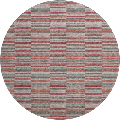 Premium Machine Washable Prisco Red Rug