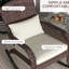 Balcony Rocking , With High Back, Seat Cushion And Pillow In Cream White Deck Item, Style