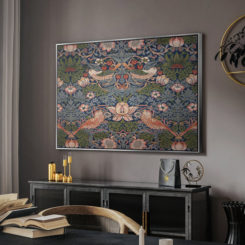 Abstrait rétro - LV III, Toile argentée avec cadre flottant, H 17 po x l 25 po x P 2 po