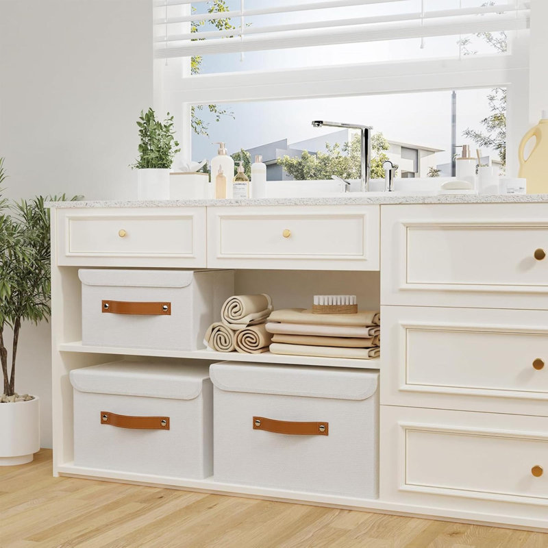Brayden Studio Box, 30cm H x 30cm W x 45cm D, White