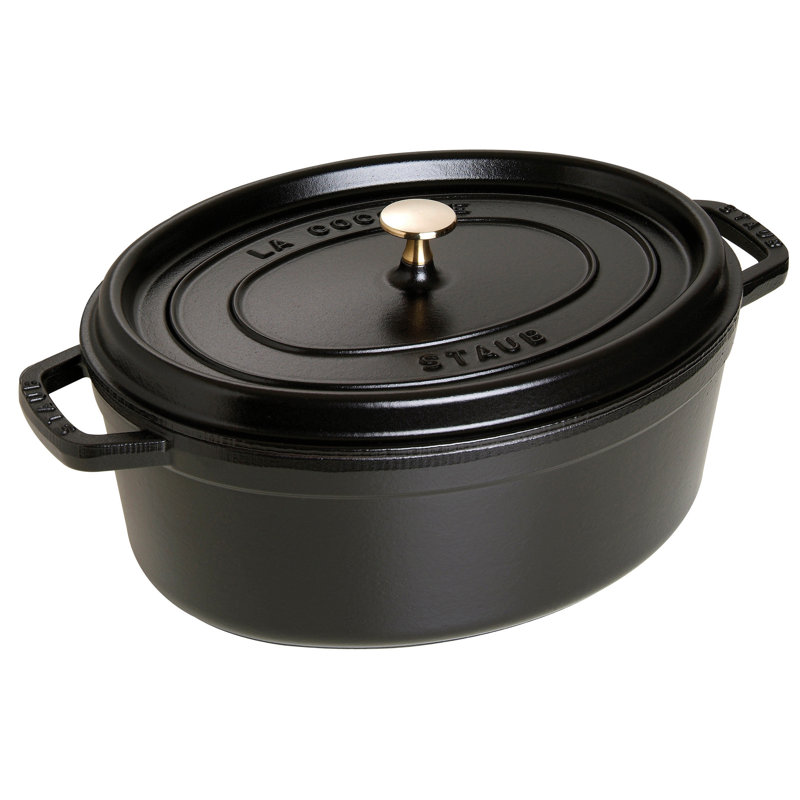 STAUB Oval Cast Iron Cocotte, Black, 33cm
