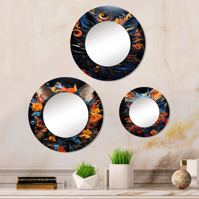 Miroir mural rond en aluminium Lonni