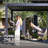111S 5'x10' Alu. Grill Pergola with Louvered Roof, Bar Tables (Grill not included)