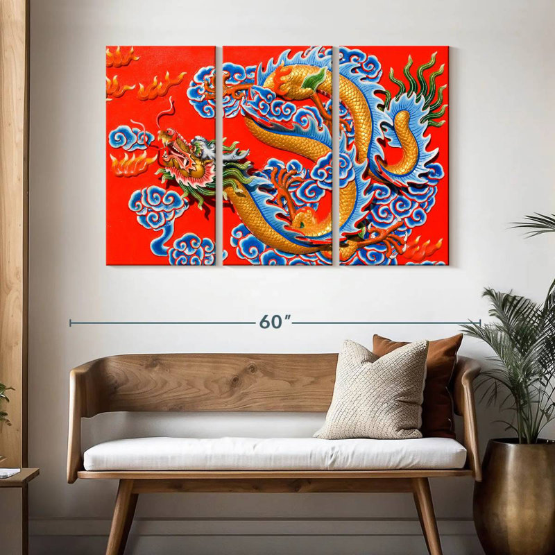 Brampt Dragon Chinese, 32" H x 50" W