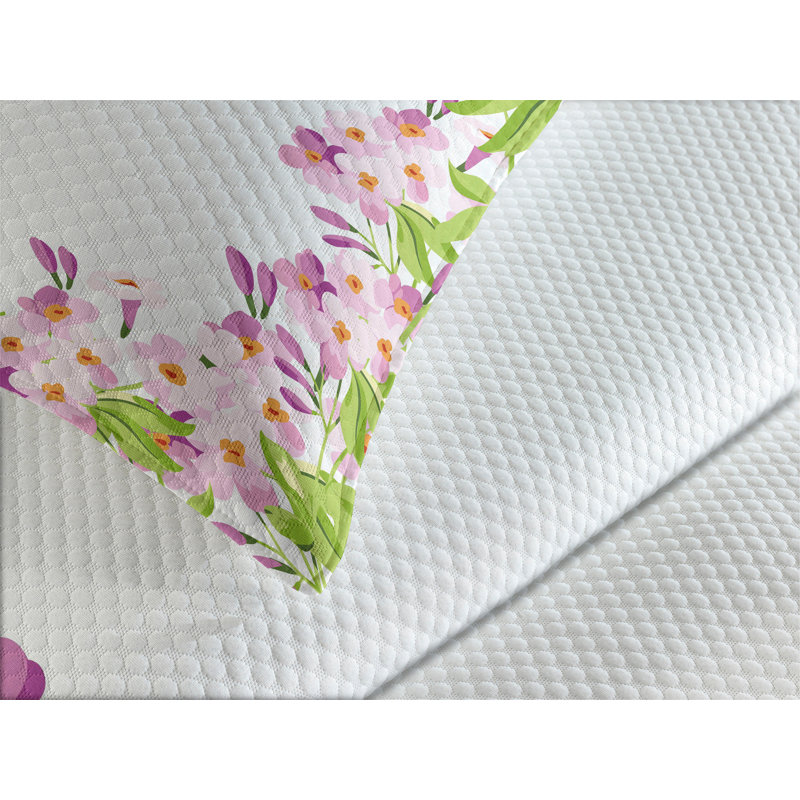 Ambesonne Shabby Flora Bedspread Spring Blossoms Multicolor, Queen Bedspread + 2 Standard Shams