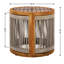 Table d'appoint d'extérieur en bois d'acacia 16,9 po - Corde d'appoint Boho