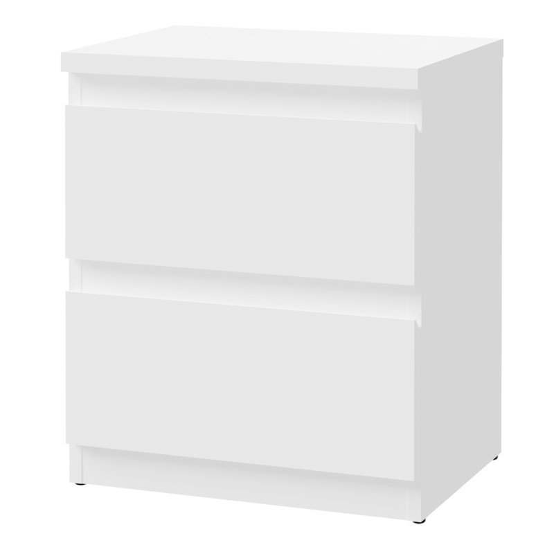 41.8cm W Manufactured Wood Bedside Table, White