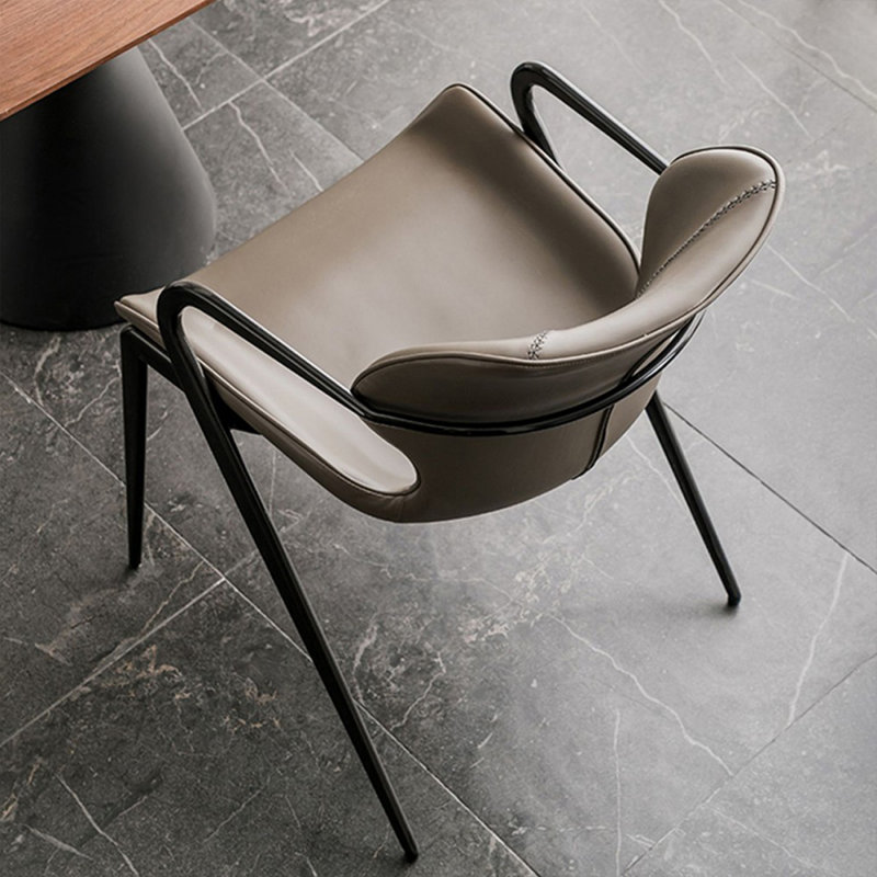 Grey Solid back side Chair(Set of 2)