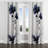 Blue White Hibiscus Euphoria II - Traditional Blackout Grommet Curtain - 1 panel-1522192178-1521694926