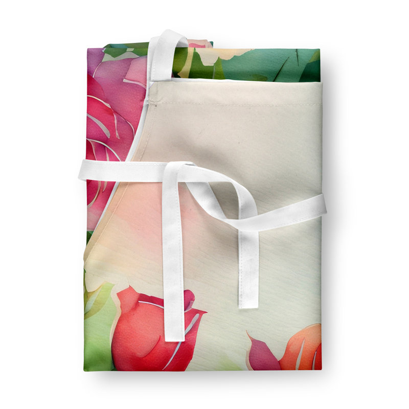 Roses en tablier aquarelle