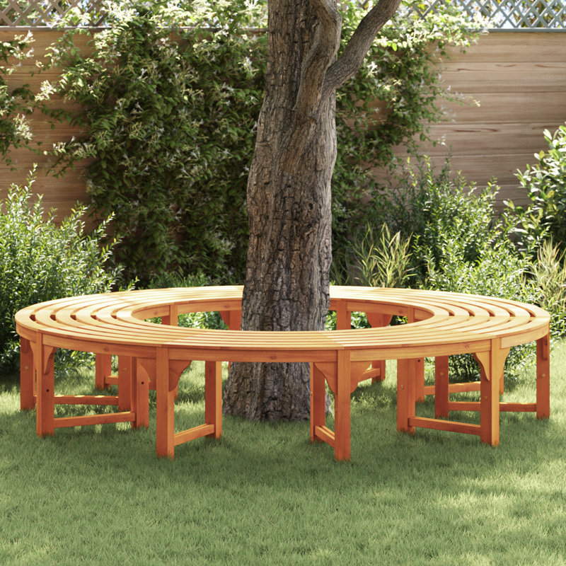  Outdoor Tree Bench 200 Cm Solid Wood Eucalyptus