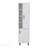 Stanton Tall Storage Cabinet With Two Doors And Three Open Shelves, White
