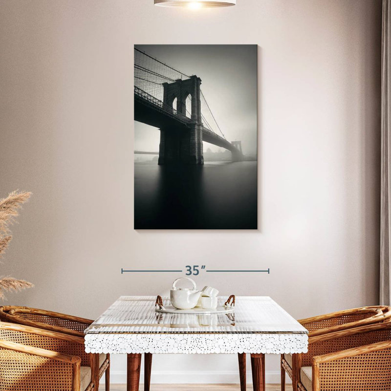 Lilie Haze Over Brooklyn Bridge, 30" H x 20" W
