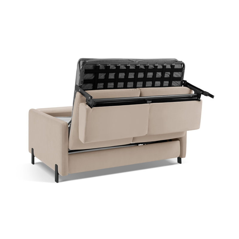 Bilek Velvet Sofa Bed, 4, Beige