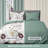 Queen Size 9-Piece Sage & Floral Quilted Bedding & Curtain Set (Queen) - Microfiber Bedspread + Sheer Drapes-117097608-128614337