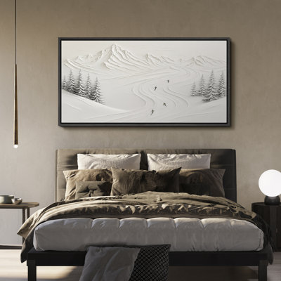 Impression sur toile encadrée, paysage d'hiver