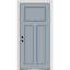 Porte d'entrée pré-suspendue en fibre de verre 3 panneaux Craftsman Shaker-37149429-37149430-37149435